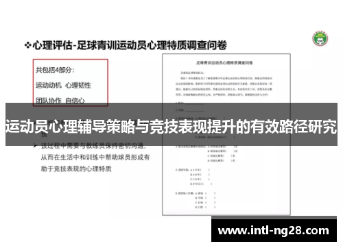 运动员心理辅导策略与竞技表现提升的有效路径研究
